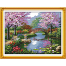 Leisurely Cabin House Scenery Patterns Counted 11CT 14CT Cross Stitch Sets DIY Cross-stitch Kit Embroidery Needlework Home Decor