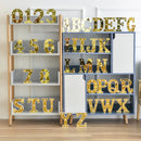 Golden Letter Alphabet LED Lights Luminous Number Lamp Battery Night Light for Home Wedding Birthday Christmas Party Decoration