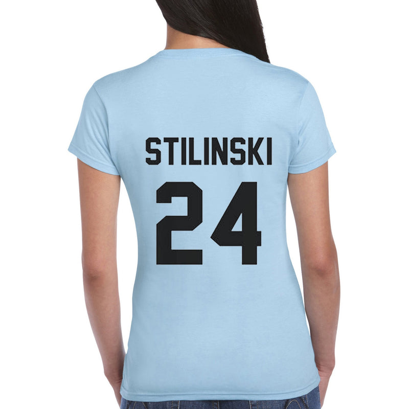 Stilinski 24 Letters Print Women Short Sleeve T Shirt Women Harajuku Kawaii Red Tshirt  Tops Teen Wolf Shirts Women Gai