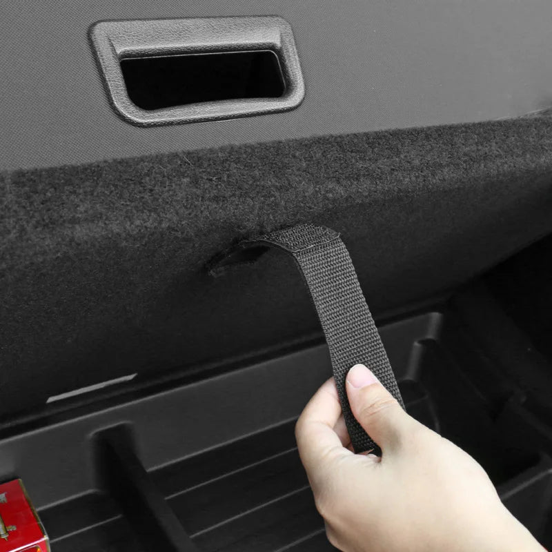 Car Accessories For Tesla Model Y Rear Trunk Rope DrawString Open Tail Box Cover Handle Pull Strap ModelY 2023 Practical Gadgets