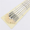 6pcs/Set, sector oil Painting Brush pig 's bristles Hair artist Drawing Art Supplies painting brushes oil painting Drawing brush