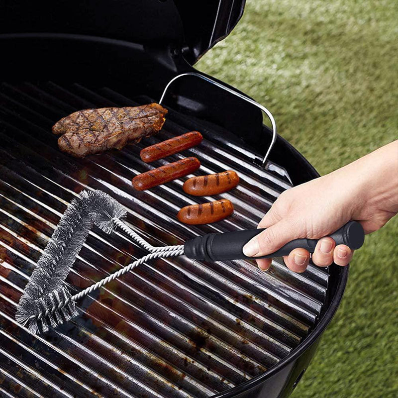 BBQ Grill Barbecue Kit Cleaning Brush Stainless Steel  Kitchen Tool Barbecue Gadgets Accessories for Outdoor and Kitchen