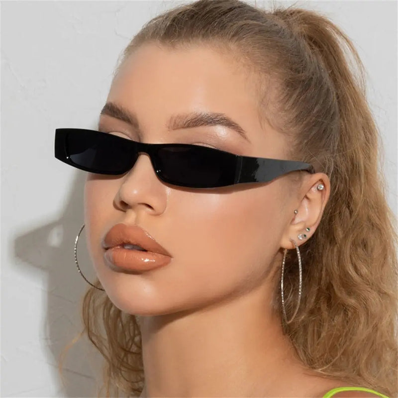1PC Small Rectangle Sunglasses Women 2022 New Retro Square Narrow Frame Sun Glasses Trendy Vintage Streetwear Eyewear UV400
