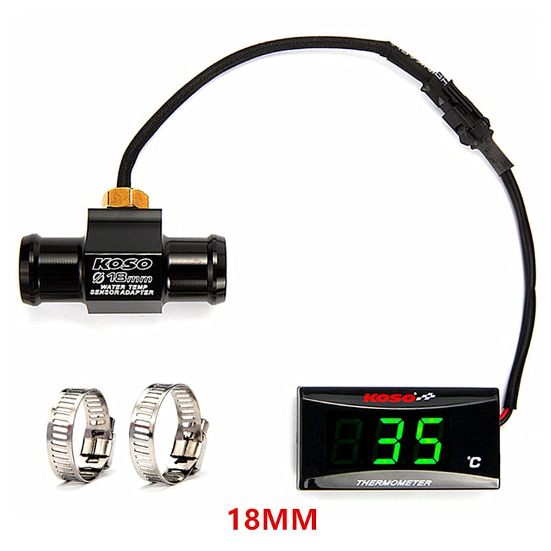 Motorcycle KOSO Water Temperature Mini Meter For XMAX250 300 NMAX CB 400 CB500X Sensor thermomete Temp gauges Scooter Racing