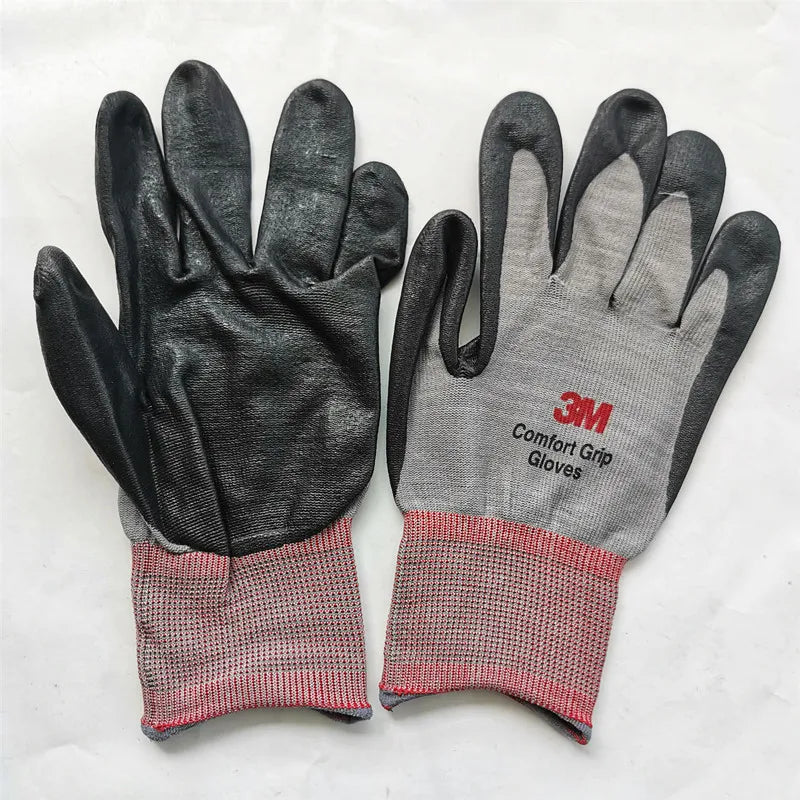 3M Work Gloves Comfort Grip wear-resistant Slip-resistant Gloves Anti-labor Safety Gloves Nitrile Rubber Gloves