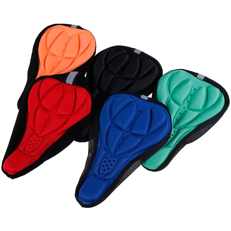 4 Colors MTB Mountain Bike Cycling Thickened Extra Comfort Ultra Soft Silicone 3D Gel Pad Cushion Cover Bicycle Saddle Seat