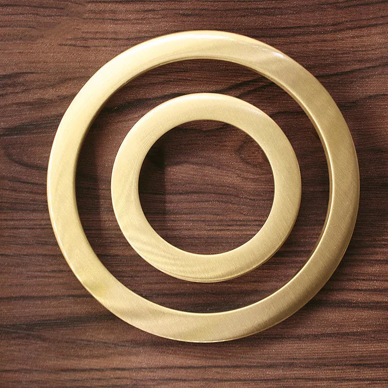 Solid Brass Circle Handles for Furniture Cabinet Pulls Drawer Cupboard Kitchen Handle Door Handle Gold Knobs Hardware