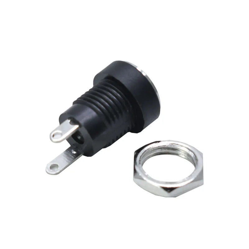 2/5/10pcs 5.5 x 2.1/5.5x2.5mm DC Power Jack Socket Supply Female Panel Mount Connector Plug Adapter 2 Terminal Type DC Connector