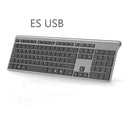 Wireless Keyboard and Mouse Set Spanish Layout Ergonomic Silent Rechargeable Mouse and Keyboard Combo USB Plug And Play