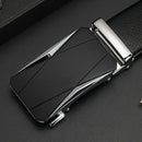 CEXIKA Men Automatic Buckle Belt Custom Engraved Name Logo Genuine Leather Waist Belts for Jeans Father's Day Personalized Gift