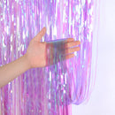 2M 3M Party Backdrop Curtains Rain Sequin Tinsel Foil Curtain Photo Booth Wedding Decoration Birthday Party Supplies