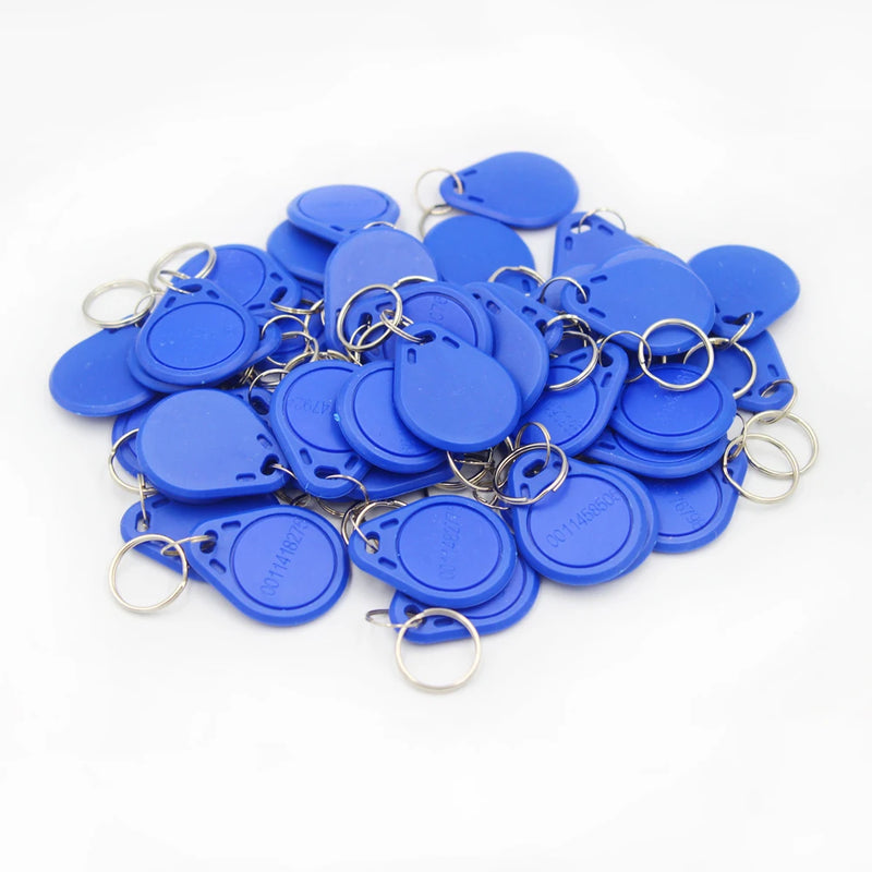 100pc/lot 125khz RFID Keychain NO3 ID Keyfob RFID Tag TK4100 Access Control Card Sticker Key Fob Ring Proximity