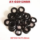 100pcs Fuel Injector Universal Oring Seals 7.52*3.53mm For BMW Car Accessories Repair Kits Nitril Rubber Orings For AY-O2012NBR