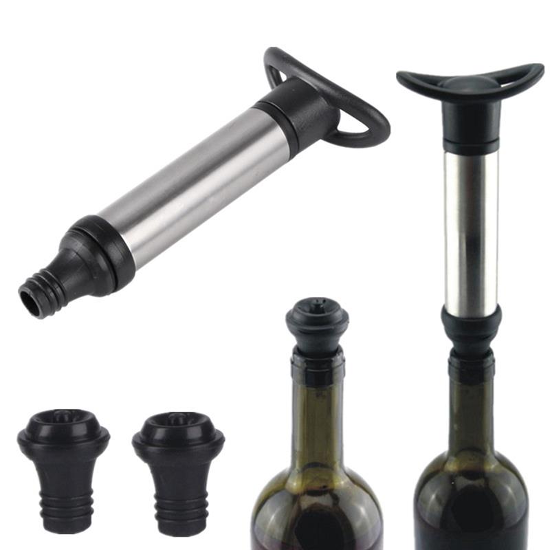 Wine Saver Vacuum Pump with 8pcs 14 pcs Vacuum Bottle Stoppers Stainless Steel Wine Pump Sealer Preserver Set