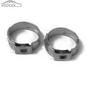 10Pcs Single Ear Stainless Steel Hydraulic Hose Clamps Fuel Air Water Pipe Hose O Clips Train Boat Ship Auto Car Accessories