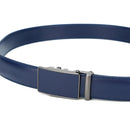 CUKUP Men's New Design Quality Blue Genuine Leather Dress Belt Ratchet Automatic Buckle Belts for Men 2022 New Designers NCK710