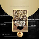 Euro Floor Drains Antique Brass Shower Floor Drain Bathroom Deodorant Euro Square Floor Drain Strainer Cover Grate Waste