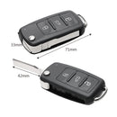 3 Buttons Car Key Shell Remote Flip for Beetle/Caddy/Eos/Golf/Jetta/Polo/Scirocco/Tiguan/Touran/UP For VW Blank Keys Cover Case