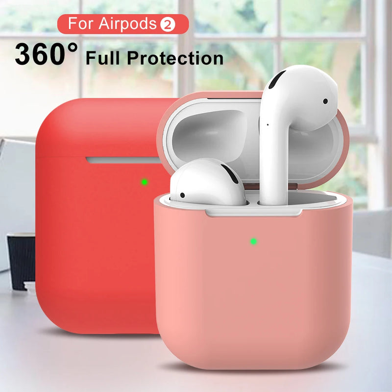 Soft Silicone Shockproof Cover Case for Apple AirPods 2nd Generation Earphone Capa Headphone Coque for Airpods Shell Accessories