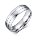 Vnox Fashion Wedding Rings Stainless Steel Ring Female Male Promise Band Cubic Zirconia Couple Jewelry Sales Promotion