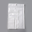 Hot Sale 50/100Pcs Round Hanging Hole White / Clear OPP Plastic Poly Bags Multi Option Packing Poly Bag Self Seal Zipper Plastic