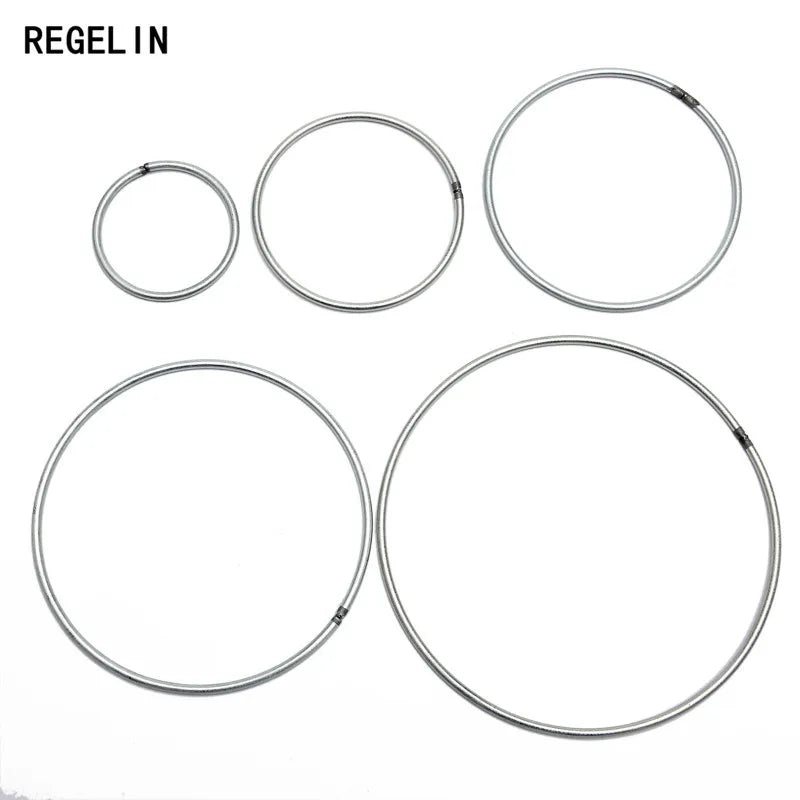 REGELIN Dream Catcher Reve Circle Rings Findings Hanging Round cercle metal pour attrape reve Net Jewelry DIY 10pcs 35-200mm