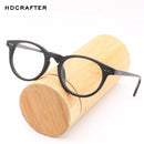 HDCRAFTE Wooden Eyeglasses Frames Myopic Glasses Frame Men Women Optical Spectacle Wood Clear Lens Reading Round Plain Glasses