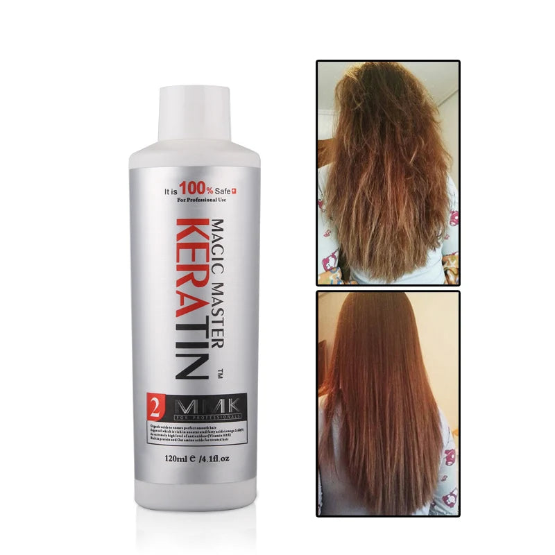 120ML Good Smelling Magic Master Keratin Hair Treatment Straightening Frizzy and Make Smoothy Shiny Hair Get Free Comb