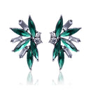 2018 Elegant Crystal Opal Stone Stud Earrings Christmas Party Earrings for Women Trendy Earrings 19 colors