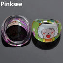 10Pcs Wholesale Mixed Lots Cute Cartoon Animal Ring Children Kids Resin Lucite Rings Jewelry 15MM Best Gifts For Christmas