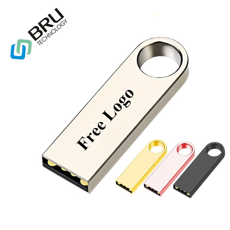 Usb Flash Drive Gift Customized Mini Metal Pen drive 128gb 2gb 4gb 8gb 16gb 32gb 64gb usb Stick Engrave Text Print Logo Pendrive