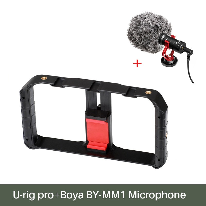 Ulanzi U Rig Pro Smartphone Video Rig With 3 Mounts Video Recording Cell Phone Stabilizer Filmmaking Case Filming Accessories