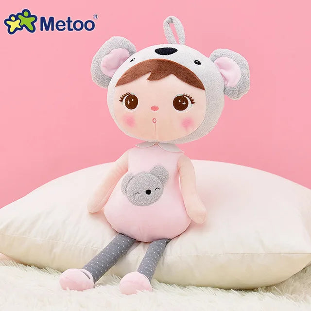 Metoo Doll Cute Cartoon Girls Baby Soft Plush Stuffed Toys Kawaii Sweet Animals For Kid Children Christmas Birthday Gift