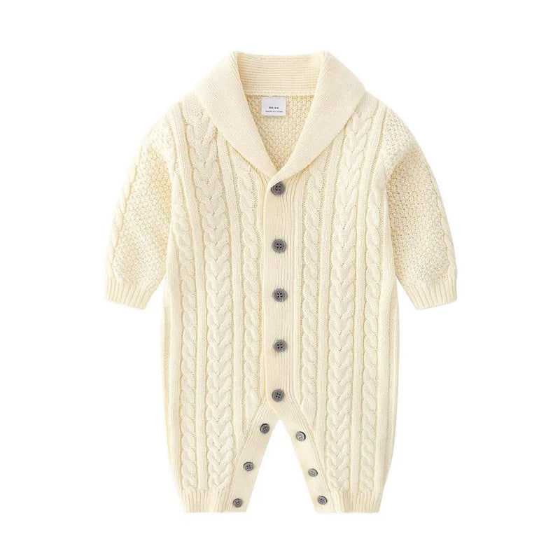 2023 Autumn- Winter Handsome clothing for Boys girls Kids 3 Colors Long Sleeve Knitting rompers Clothes For Newborn baby coats