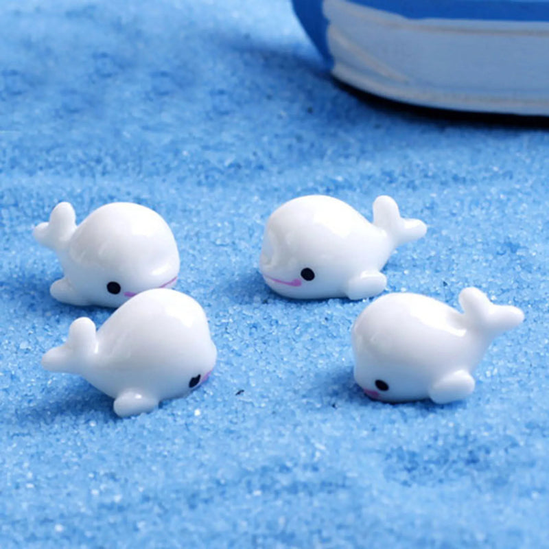 5 Pcs Cute Mini Small Sheep Dolphins Animals Home Micro Fairy Garden Figurines Miniatures Home Garden Decor DIY Accessories