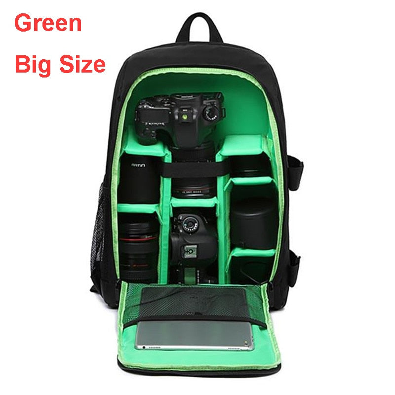 Waterproof DSLR Backpack Video Digital DSLR Camera Bag Multi-functional Outdoor Camera Photo Bag Case for Nikon Canon DSLR Lens