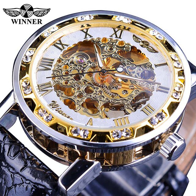 Forsining Golden Gear Movement Retro Royal Classic Fashion Mens Mechanical Wrist Watches Top Brand Luxury Male Clock Relogio