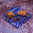 Montpellier Wood France Skyline Wooden Bow ties  Butterfly Gravata Skyline Ties For Men Cufflinks noeud papillon cravate for men