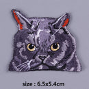 Pulaqi Diy Pocket Cat Patches Applique Embroidery Sew On Iron-on Parche Ropa Jeans Stripes T-shirt Stickers Cute Animal Patch H