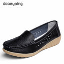 dobeyping New Genuine Leather Women Flats Cut-Outs Shoes Woman Hollow Summer Women's Loafers Moccasins Female Shoe Size 35-41