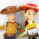15inch Toy Story Talking Woody Jessie Buzz Lightyear cartoon Action Figure Collectible Model Toy Doll for kids christmas gift