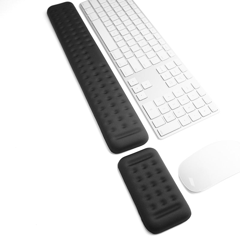 Keyboard and Mouse Wrist Rest Ergonomic Memory Foam Hand Palm Rest Support for Typing and Gaming Wrist Pain Relief and Repair