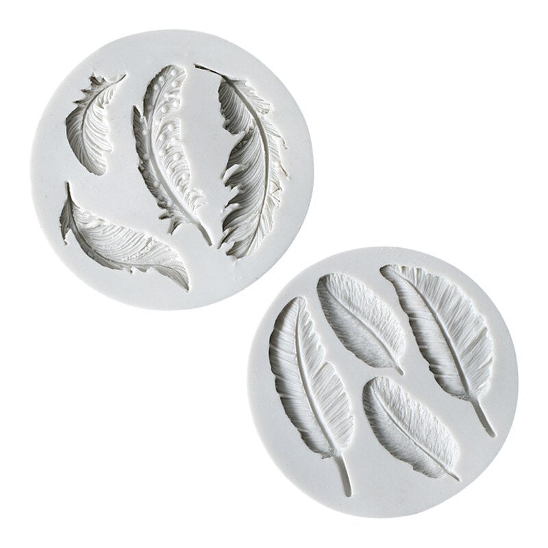 Feather Sugar Buttons Silicone Mold Fondant Mold Cake Decorating Tools Chocolate Gumpaste Mold K136