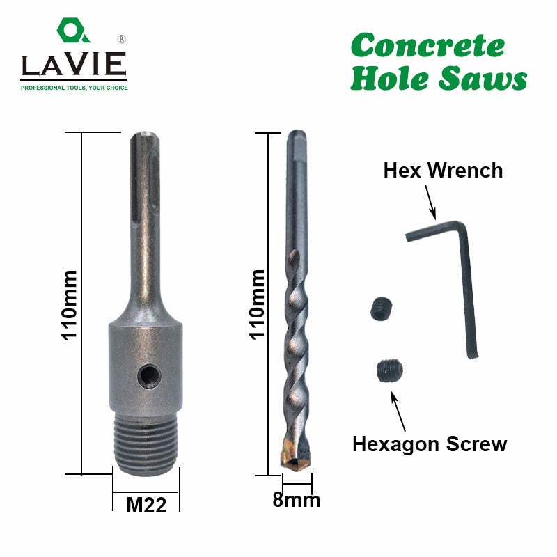 LAVIE 1 set SDS PLUS 68mm Concrete Hole Saw Electric Hollow Core Drill Bit Shank 110mm Cement Stone Wall Air Conditioner Alloy