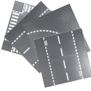 Classic City Road Street Baseplate Block Straight Crossroad Curve T-Junction DIY Assembly Building Blocks Parts Base Plate Gift