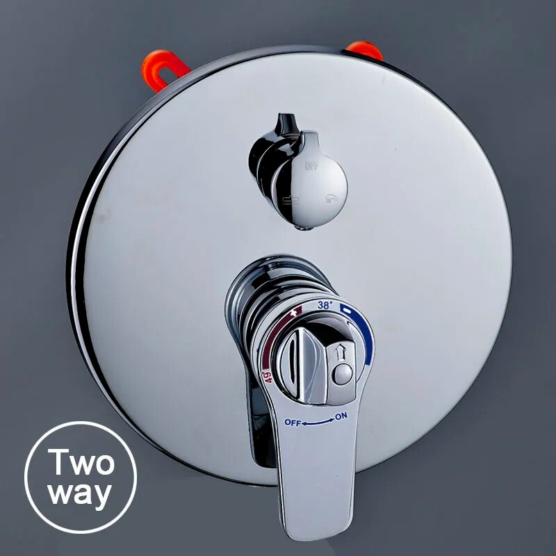 Bathroom Concealed Control Valve Thermostatic Mixing Valve Brass Wall Mounted1 /2 /3Ways Shower Panel Stainless Steel Controller