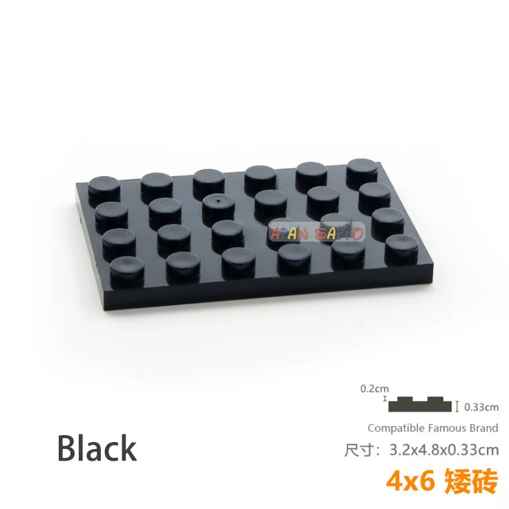 5pcs/lot DIY Blocks Building Bricks Thin 4X6 Educational Assemblage Construction Toys for Children Size Compatible With Brand