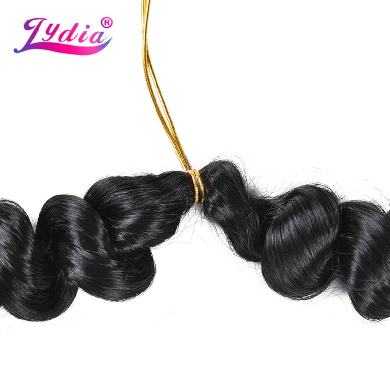 Lydia 1PCS Loose Wave To Braid No Weft Nature Black 1B