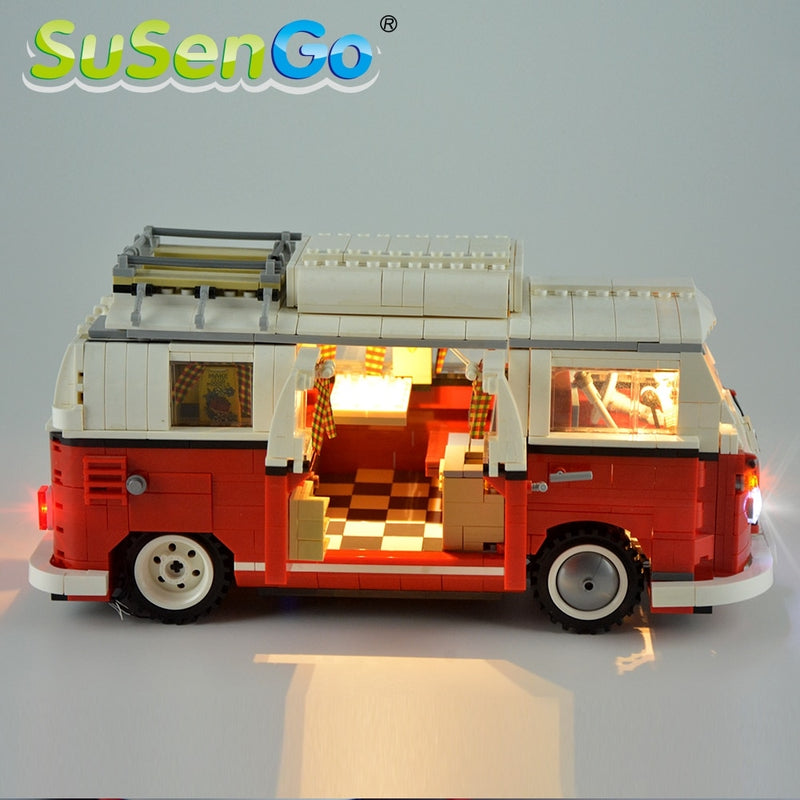 SuSenGo LED Light Kit For 10220 T1 Camper Van Compatible With 21001 10569 , (NOT INCLUDE THE CAR MODEL )