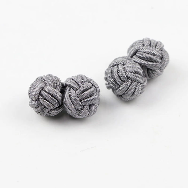 Mens Cuff Links Fashion Men's Shirt Cufflinks Trade Mixed Solid Colors DIY Braided Wire Buckle Cuff Link